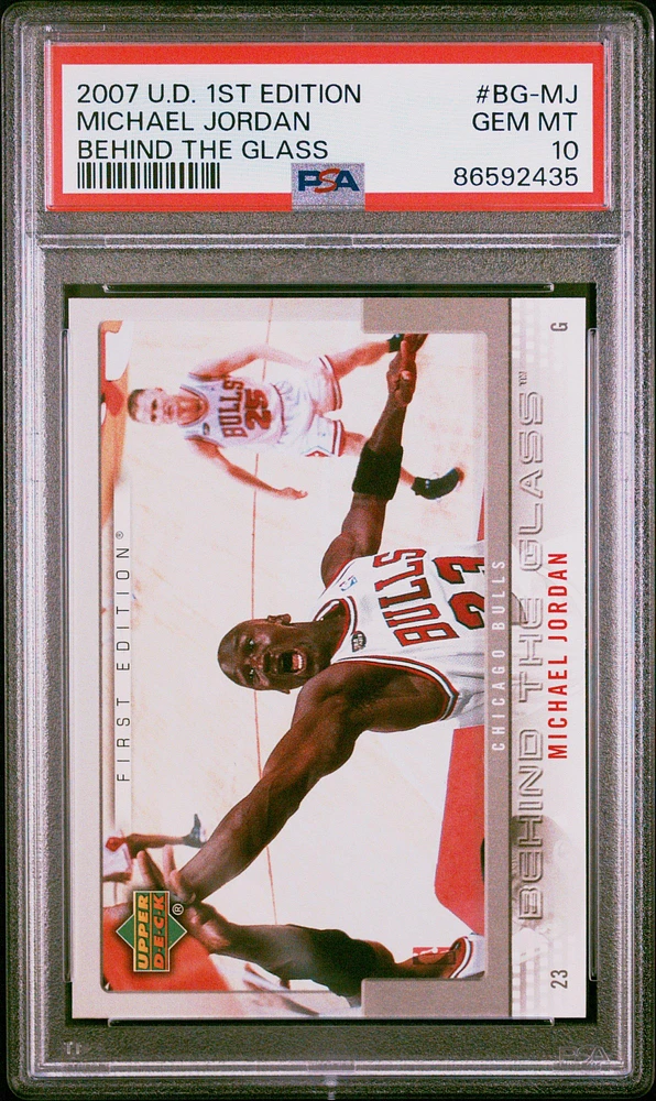 2007 Upper Deck First Edition Behind The Glass Bg-mj Michael Jordan PSA 10