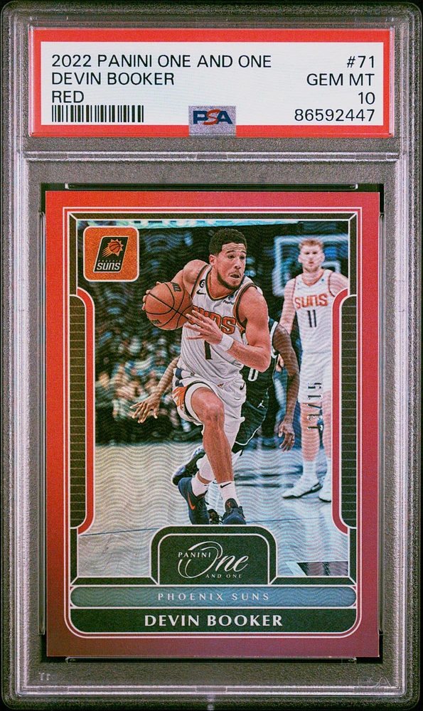 2022 Panini One And One 71 Devin Booker Red PSA 10