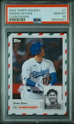 2023 Topps Holiday Countdown 1 Shohei Ohtani PSA 10