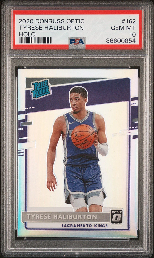 2020 Panini Donruss Optic 162 Tyrese Haliburton Holo PSA 10
