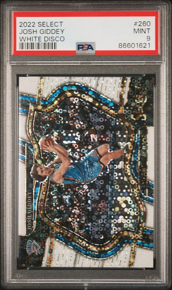 2022 Panini Select 260 Josh Giddey White Disco PSA 9
