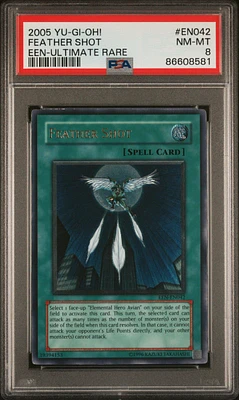 2005 Yu-gi-oh! Een-elemental Energy En042 Feather Shot Ultimate Rare PSA 8