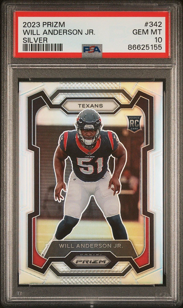 2023 Panini Prizm 342 Will Anderson Jr. Silver Prizm PSA 10