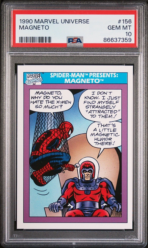 1990 Marvel Universe 156 Magneto PSA 10