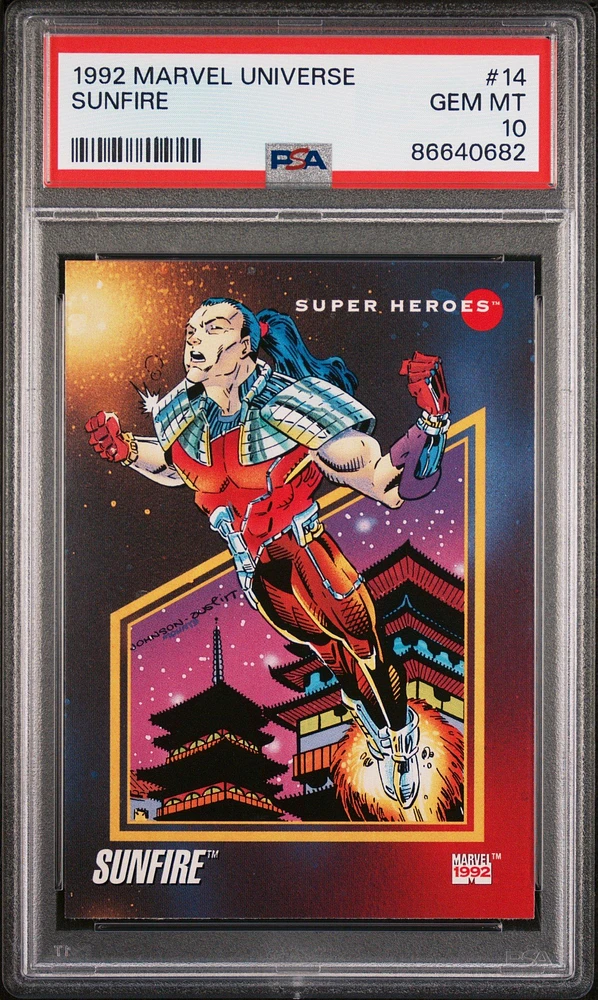 1992 Marvel Universe 14 Sunfire PSA 10