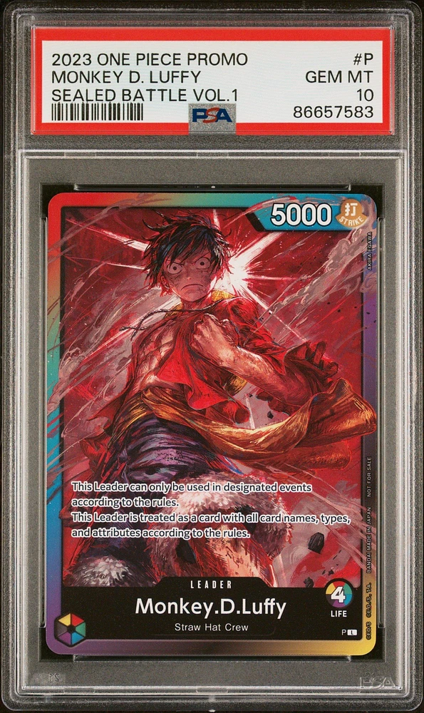 2023 One Piece Promos P Monkey D. Luffy PSA 10