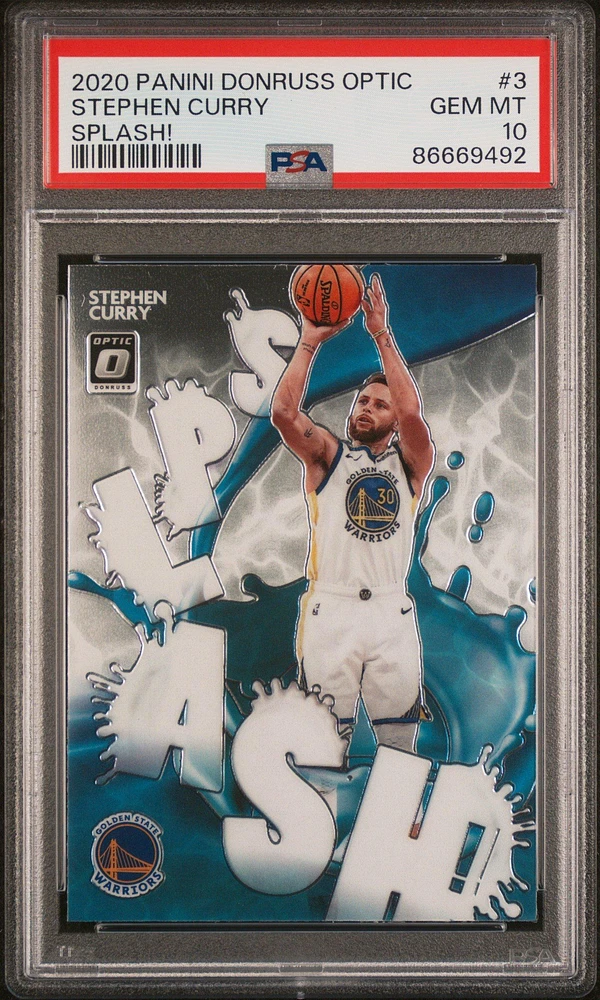 2020 Panini Donruss Optic Splash! 3 Stephen Curry PSA 10