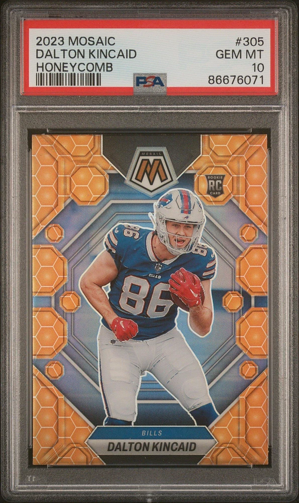2023 Panini Mosaic 305 Dalton Kincaid Honeycomb PSA 10