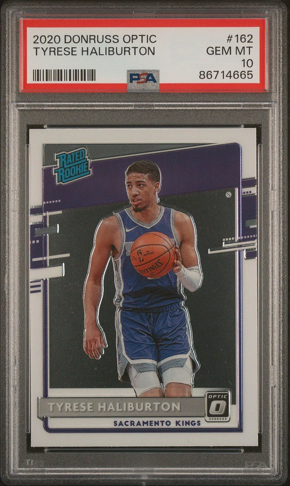 2020 Panini Donruss Optic 162 Tyrese Haliburton PSA 10