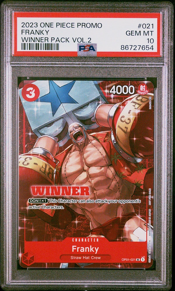 2023 One Piece Promos 021 Franky Winner Pack Vol.2 PSA 10