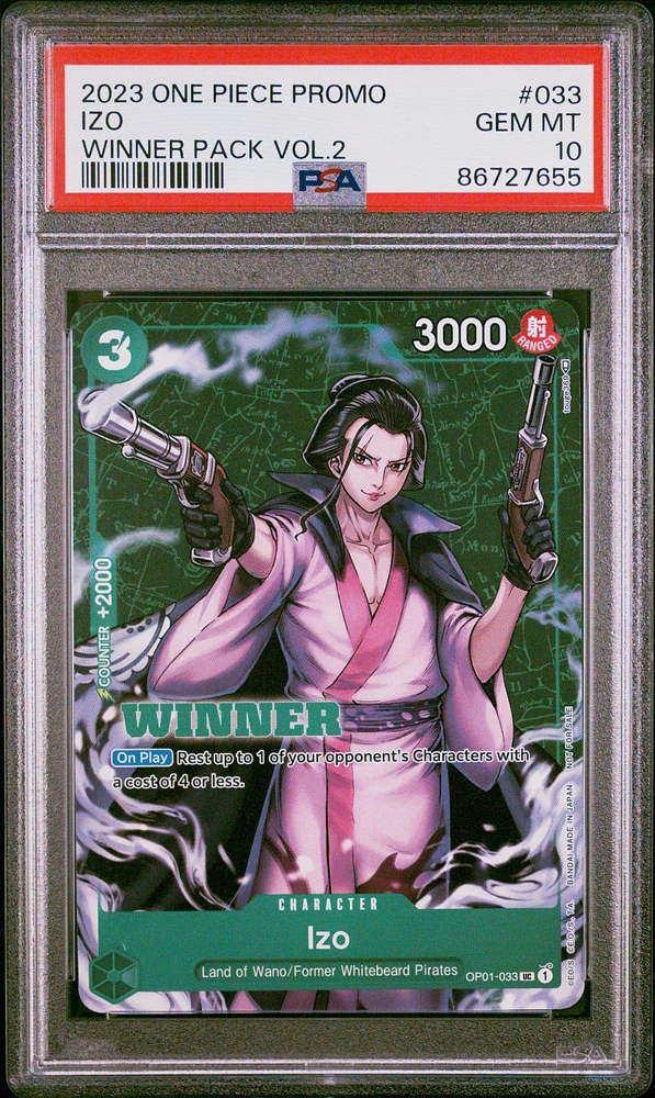 2023 One Piece Promos 033 Izo Winner Pack Vol.2 PSA 10