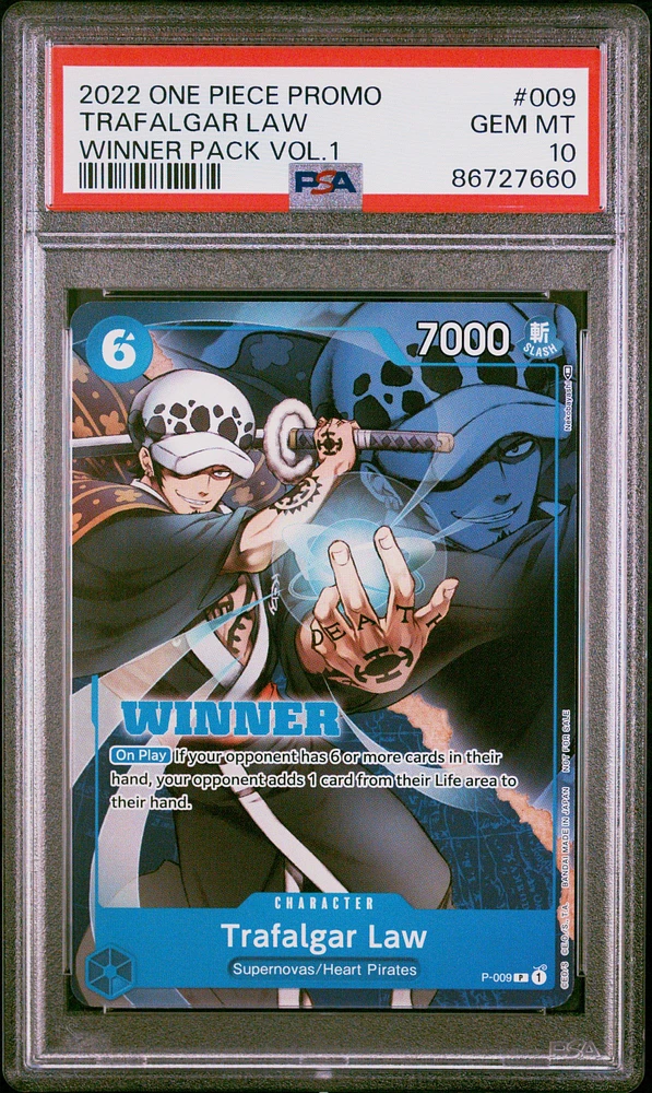 2022 One Piece Promos 009 Trafalgar Law Winner Pack Vol.1 PSA 10