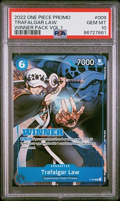 2022 One Piece Promos 009 Trafalgar Law Winner Pack Vol.1 PSA 10