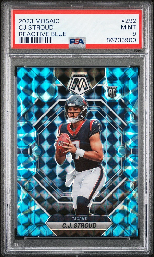2023 Panini Mosaic 292 Cj Stroud Reactive Blue PSA
