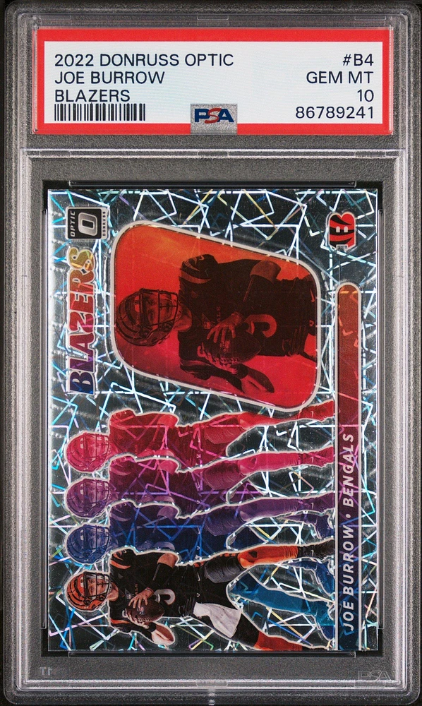 2022 Panini Donruss Optic Blazers B4 Joe Burrow PSA 10