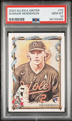2023 Topps Allen & Ginter 72 Gunnar Henderson PSA 10