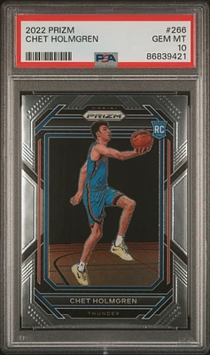 2022 Panini Prizm 266 Chet Holmgren PSA 10