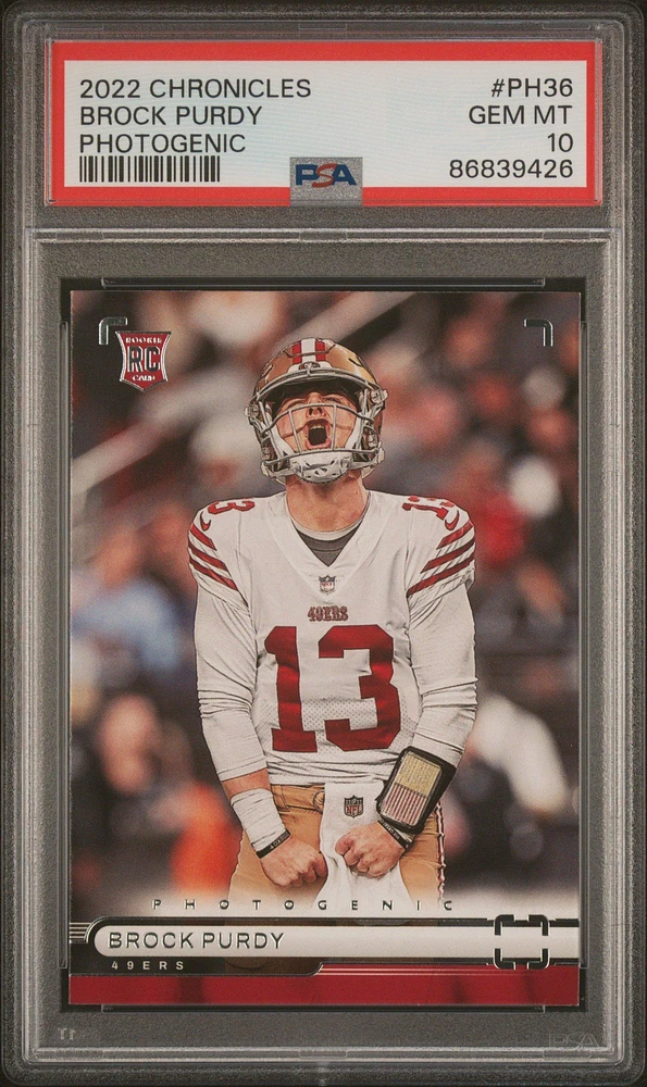 2022 Panini Chronicles Photogenic Ph36 Brock Purdy PSA 10