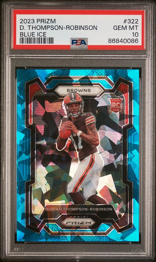 2023 Panini Prizm 322 Dorian Thompson-robinson Blue Ice PSA 10
