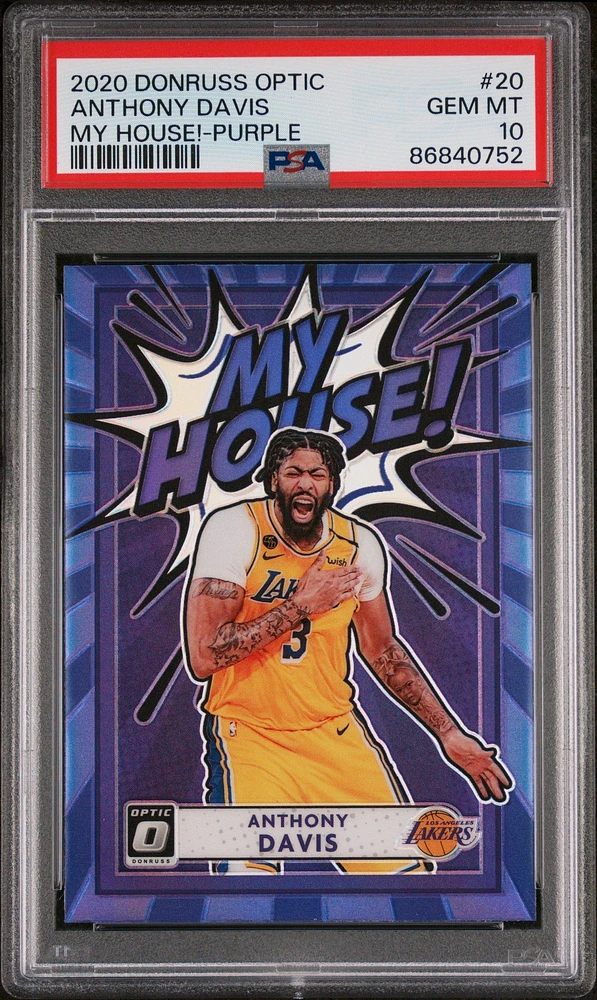 2020 Panini Donruss Optic My House! 20 Anthony Davis PSA 10