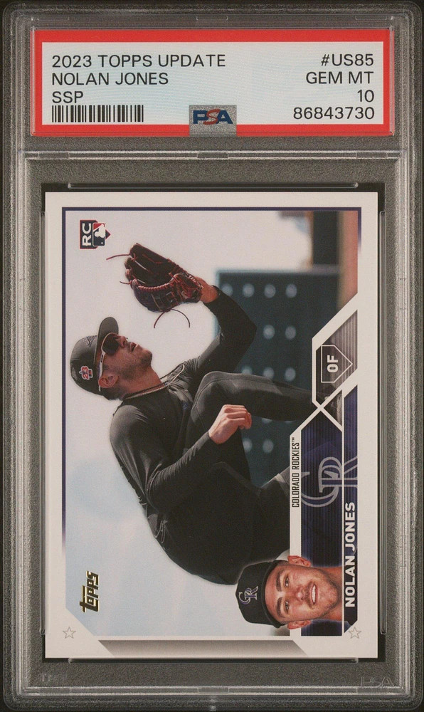 2023 Topps Update Us85 Nolan Jones Ssp PSA 10