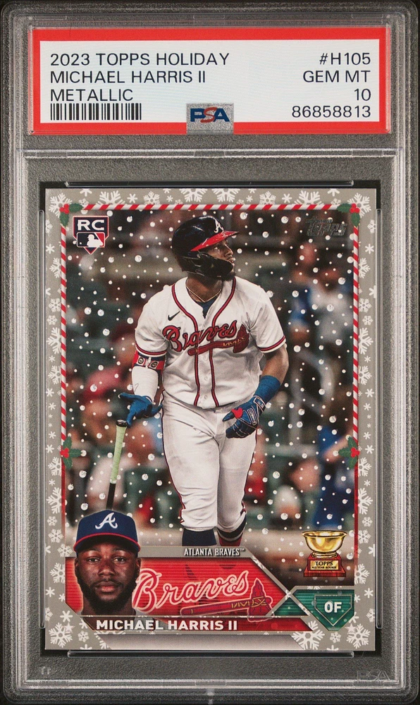 2023 Topps Holiday H105 Michael Harris Ii Metallic PSA 10
