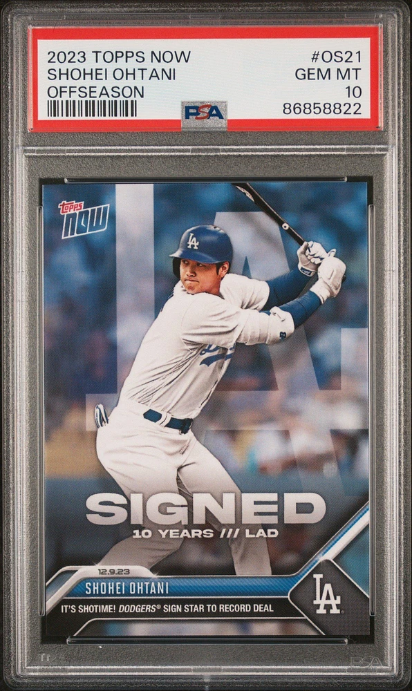 2023 Topps Now Offseason Os21 Shohei Ohtani PSA 10