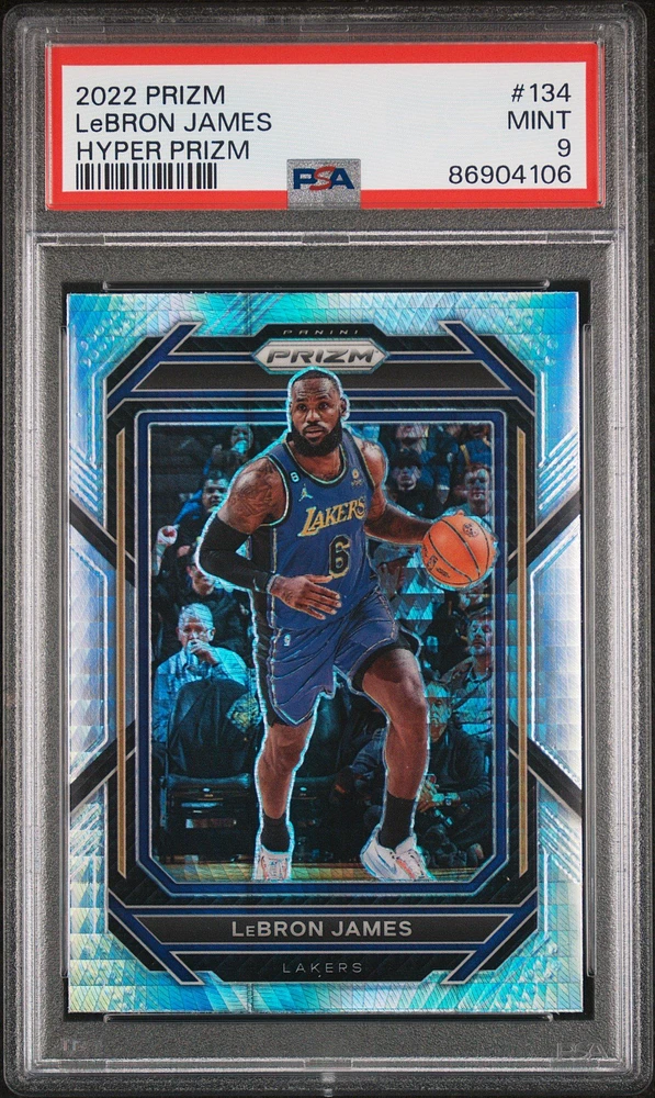 2022 Panini Prizm 134 Lebron James PSA 9