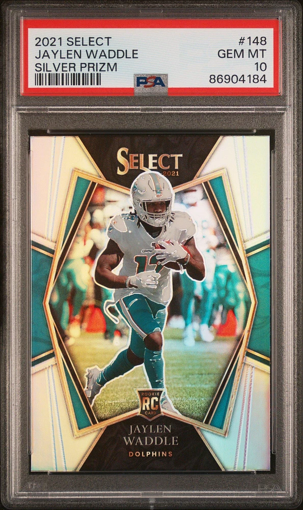 2021 Panini Select 148 Jaylen Waddle Silver Prizm PSA 10