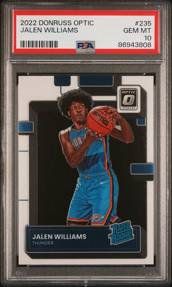 2022 Panini Donruss Optic 235 Jalen Williams PSA 10