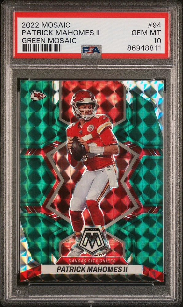2022 Panini Mosaic 94 Patrick Mahomes Ii PSA 10