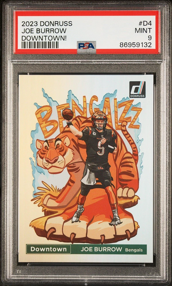 2023 Panini Donruss Downtown! D4 Joe Burrow PSA 9