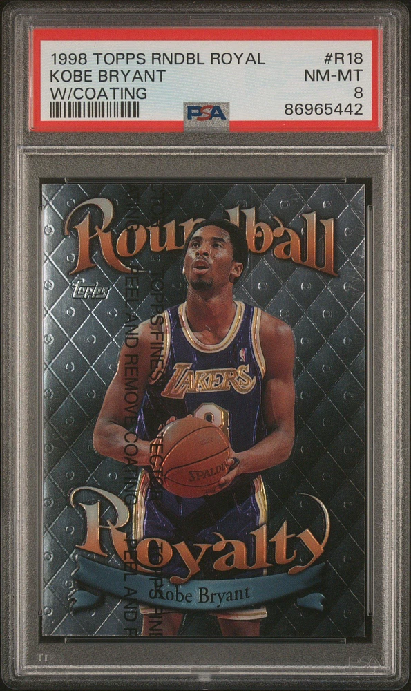 1998 Topps Roundball Royalty R18 Kobe Bryant W/coating PSA 8