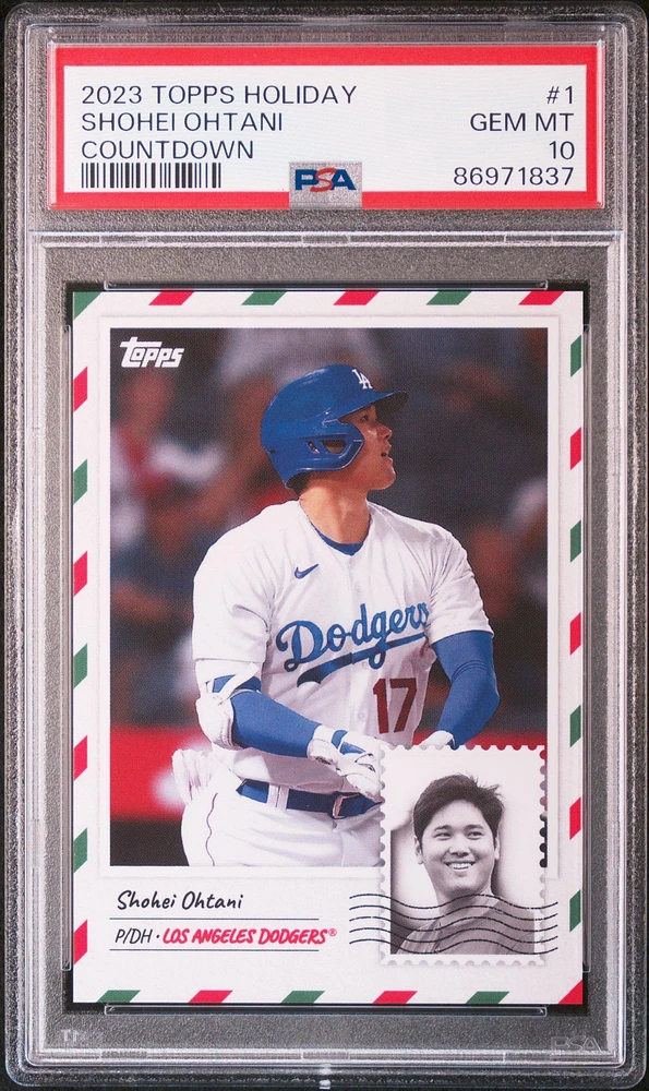 2023 Topps Holiday Countdown 1 Shohei Ohtani PSA 10