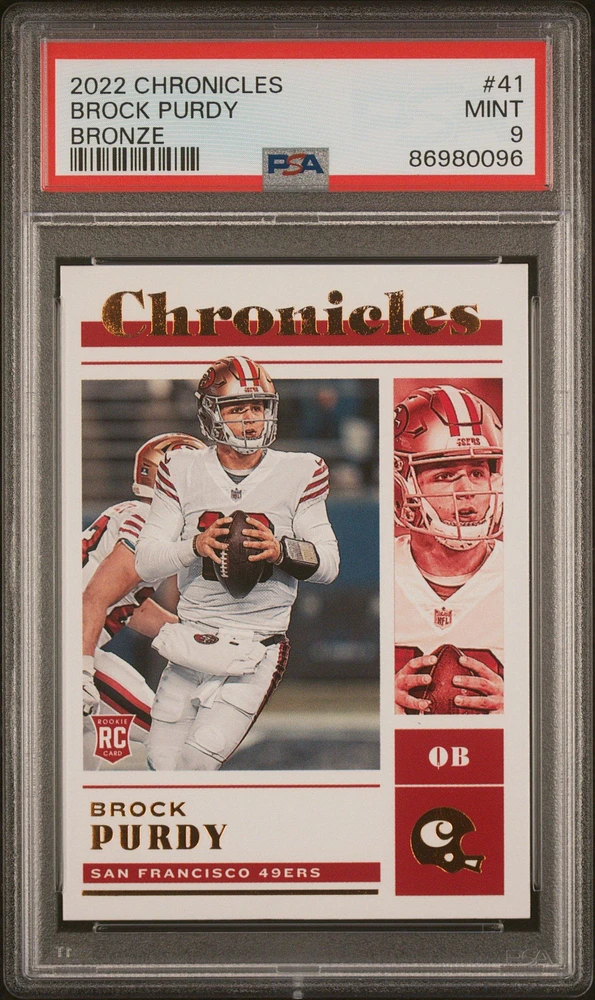 2022 Panini Chronicles 41 Brock Purdy Bronze PSA 9