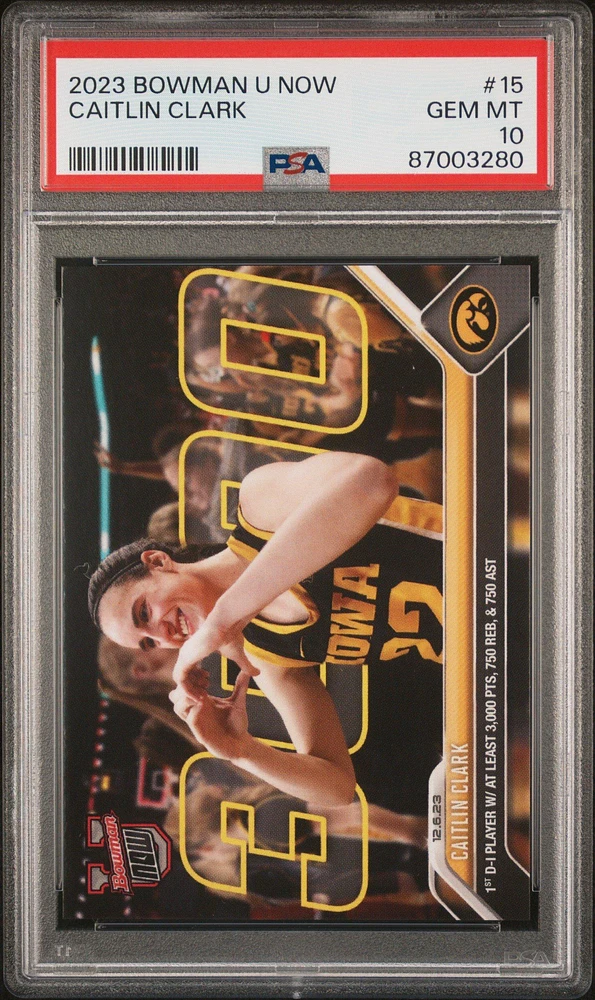 2023 Bowman U Now Caitlin Clark PSA