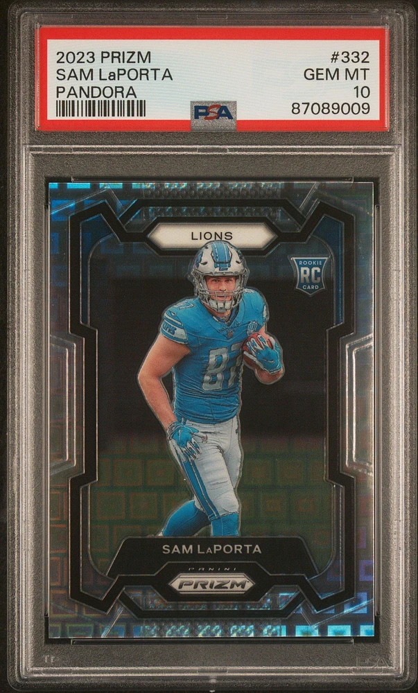 2023 Panini Prizm 332 Sam Laporta Pandora PSA 10