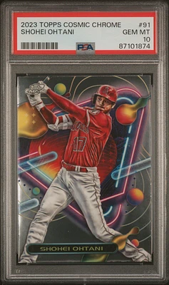 2023 Topps Cosmic Chrome 91 Shohei Ohtani PSA 10