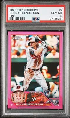 2023 Topps Chrome 2 Gunnar Henderson Refractor PSA 10