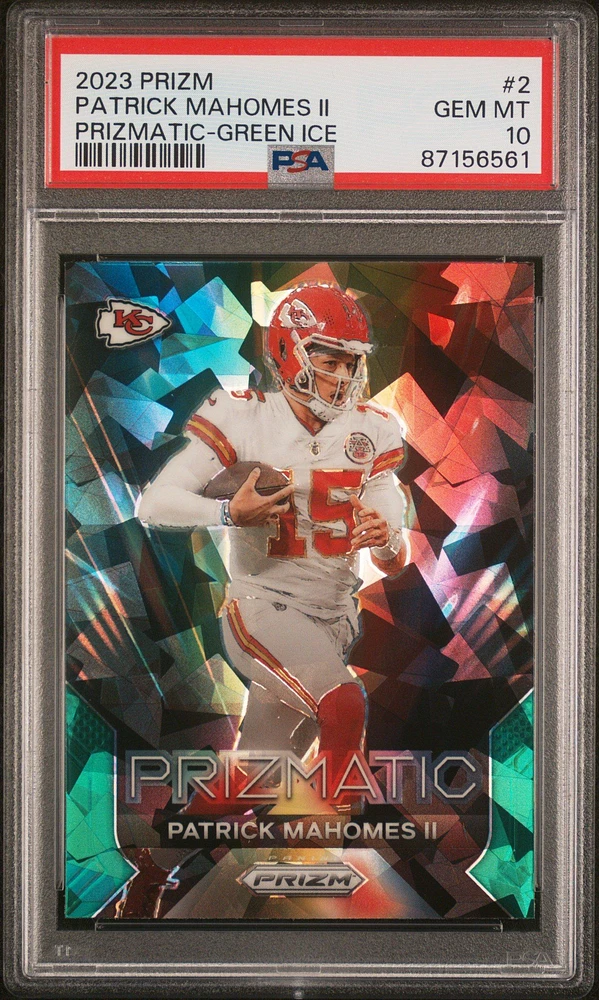 2023 Panini Prizm Prizmatic 2 Patrick Mahomes Ii Green Ice PSA 10