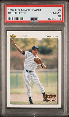 1992 Upper Deck Minor League 5 Derek Jeter PSA 10