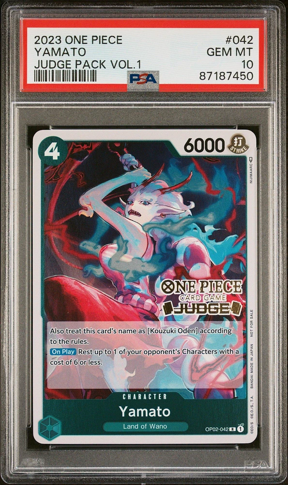 2023 One Piece Judge Pack Volume 1 042 Yamato PSA 10