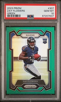 2023 Panini Prizm 307 Zay Flowers Prizm PSA 10