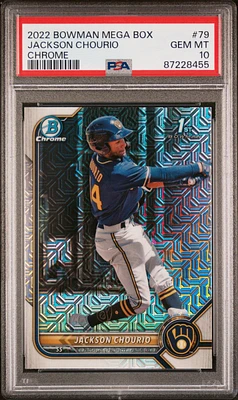 2022 Bowman Mega Box Chrome 79 Jackson Chourio PSA 10