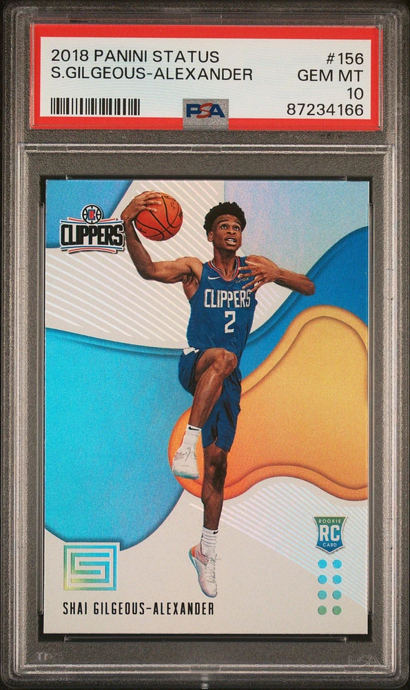 2018 Panini Status 156 Shai Gilgeous-alexander PSA 10