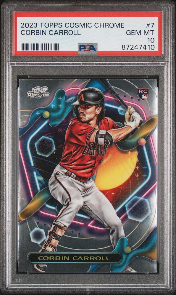 2023 Topps Cosmic Chrome 7 Corbin Carroll PSA 10