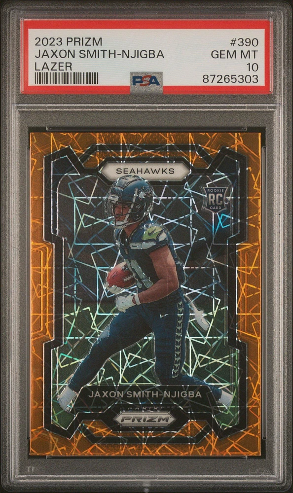 2023 Panini Prizm 390 Jaxon Smith-njigba Lazer Prizm PSA