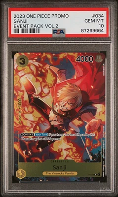 2023 One Piece Promos 034 Sanji Event Pack Vol.2 PSA 10