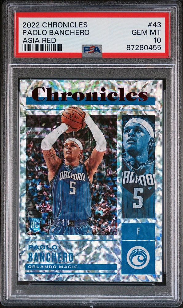 2022 Panini Chronicles 43 Paolo Banchero Asia Red PSA 10