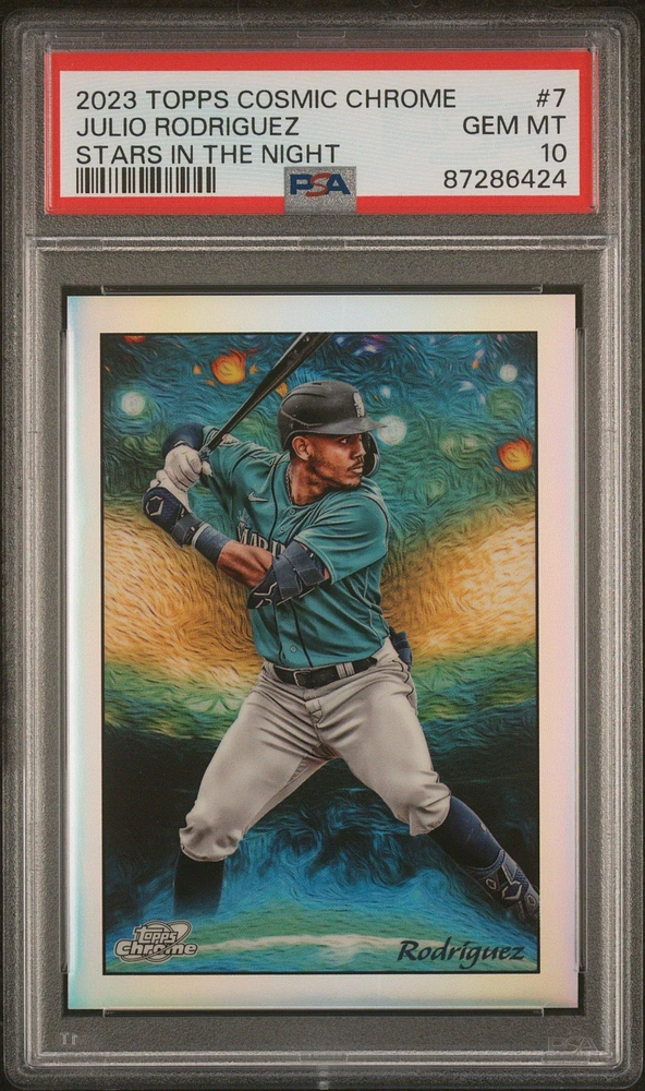 2023 Topps Cosmic Chrome Stars In The Night 7 Julio Rodriguez PSA 10